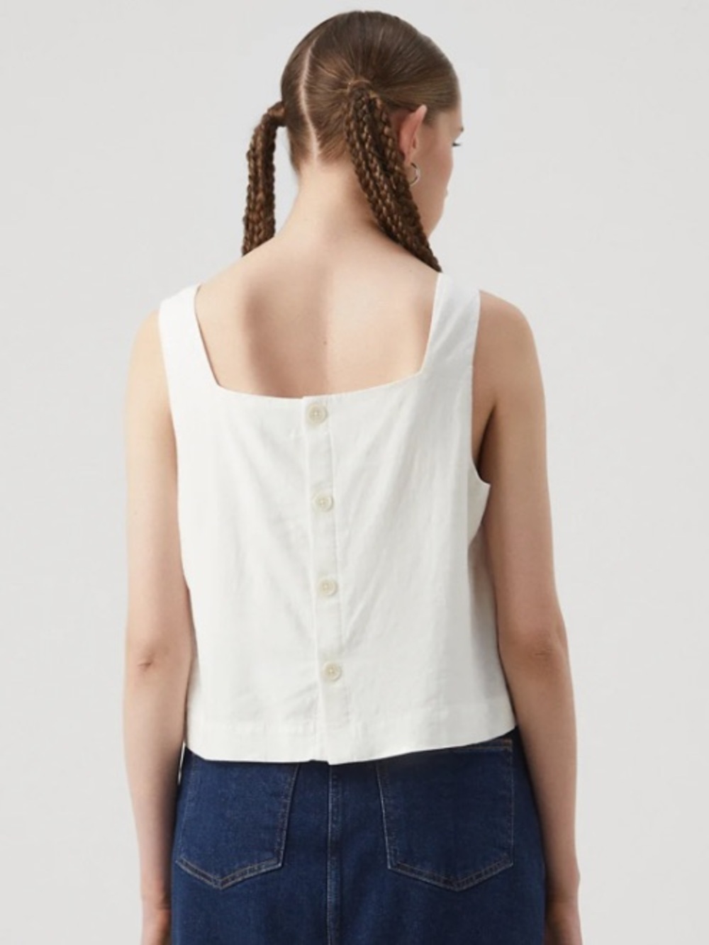 GAP Button-Back Cropped Tank Top Size Small NWT - Picture 8 of 12